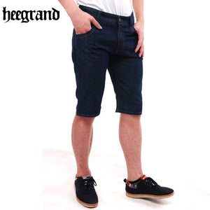 HEE GRAND Dark Blue Jeans Men Straight Denim Long Pants Loose Size Male Calf-Length Jeans MKN958