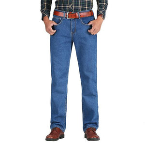Open image in slideshow, 2018 Men Cotton Straight Classic Jeans Spring Autumn Male Denim Pants Overalls Designer Men Jeans High Quality Size 28-44
